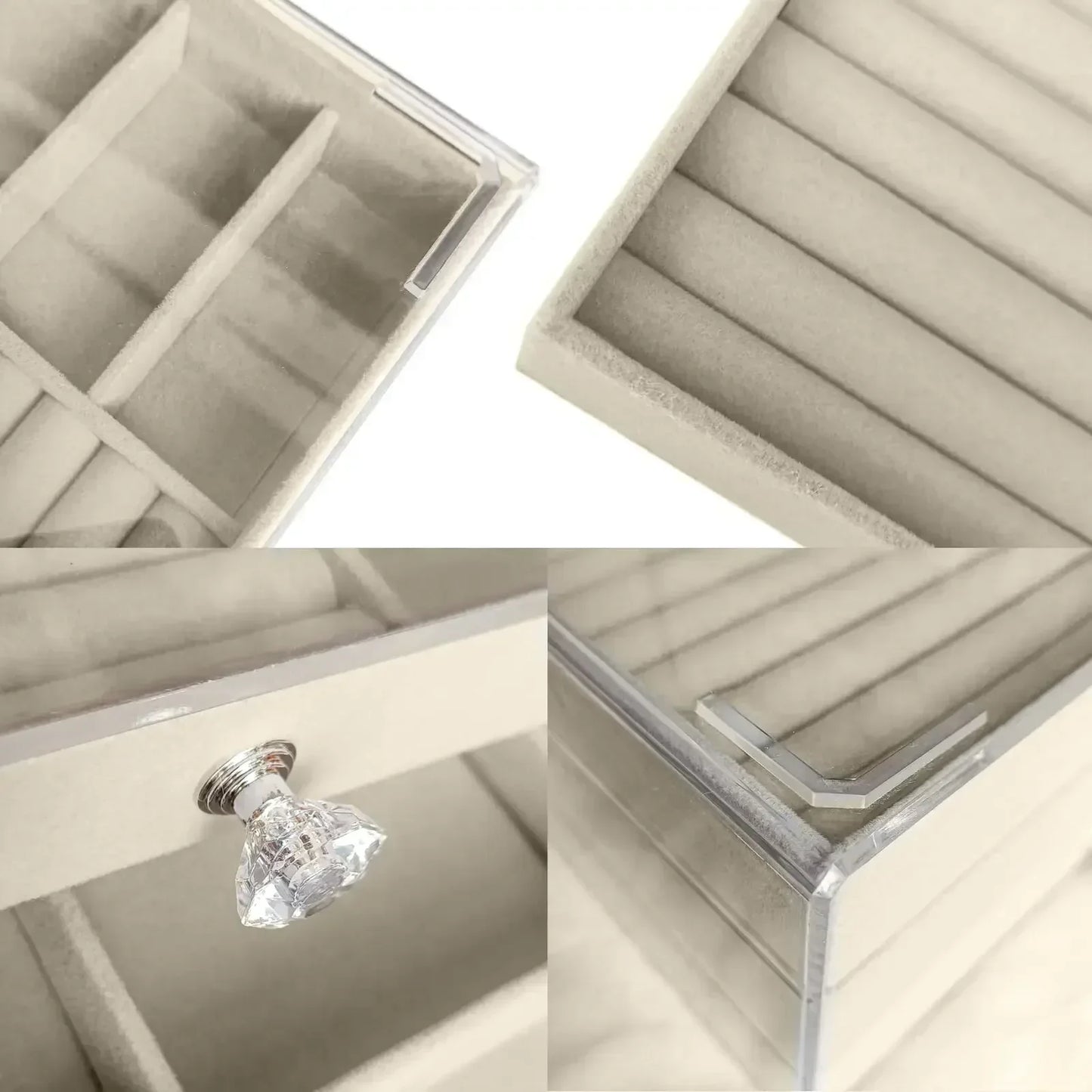 Acrylic Velvet Jewelry Organizer