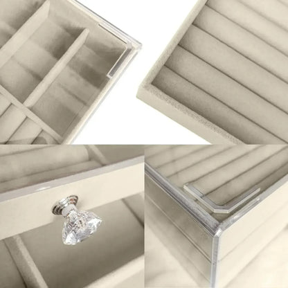 Acrylic Velvet Jewelry Organizer