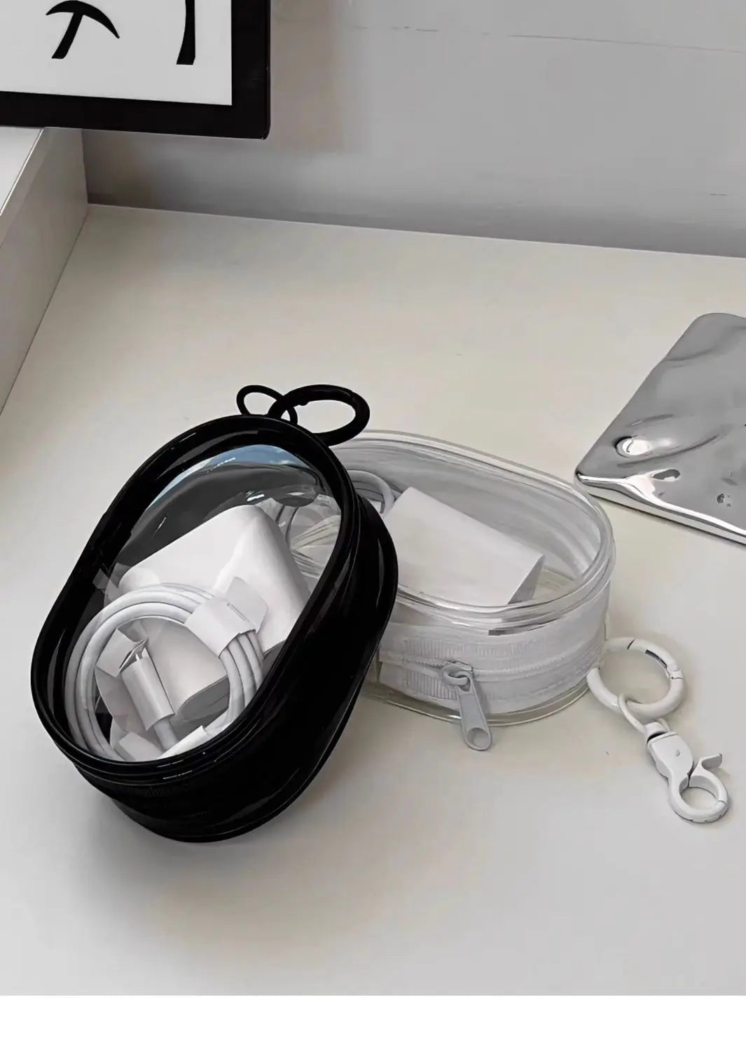 Multifunctional Clear Data Cable Storage Box