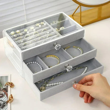 Acrylic Velvet Jewelry Organizer