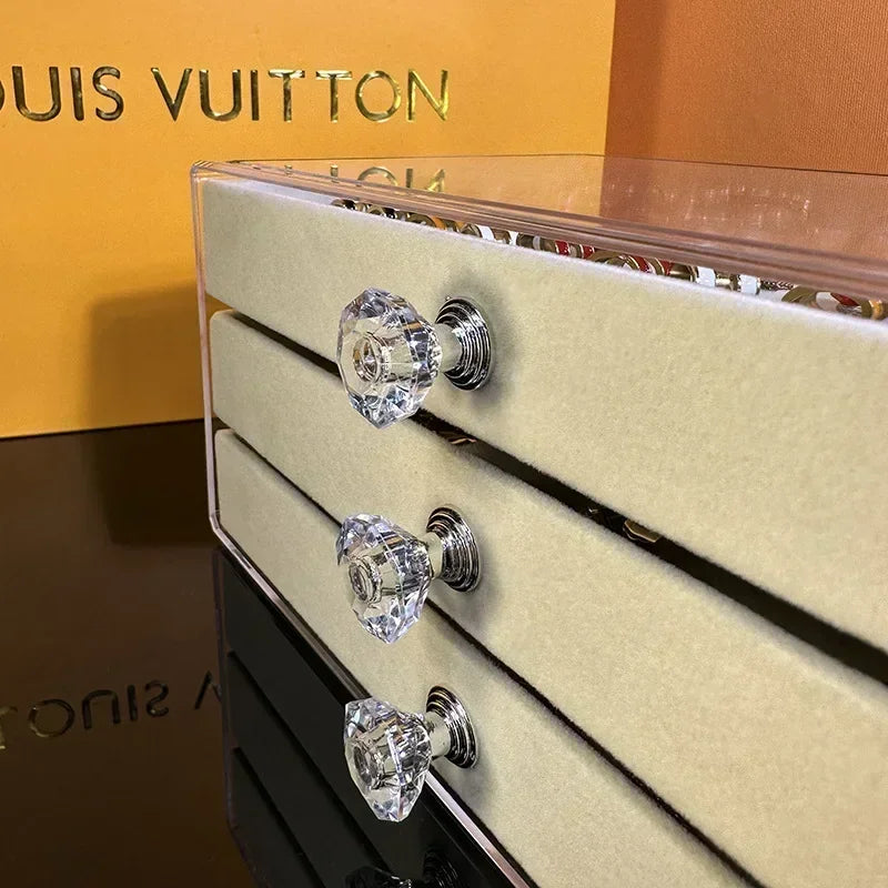 Acrylic Velvet Jewelry Organizer